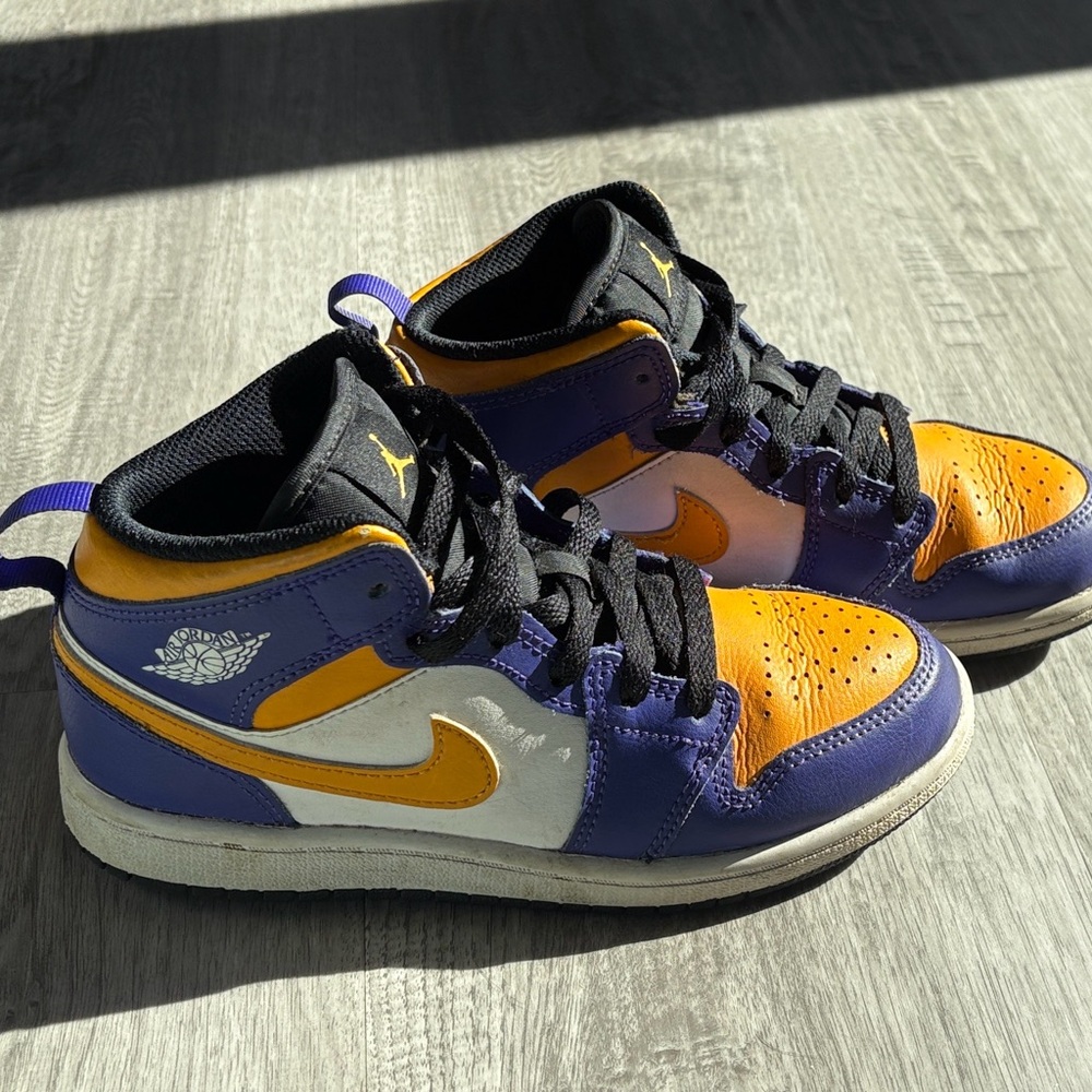 Youth Jordan’s '  - Vibrant Purple and yellow